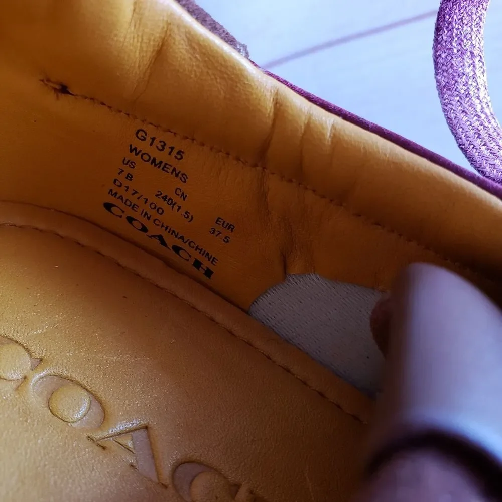 Coach printed suede